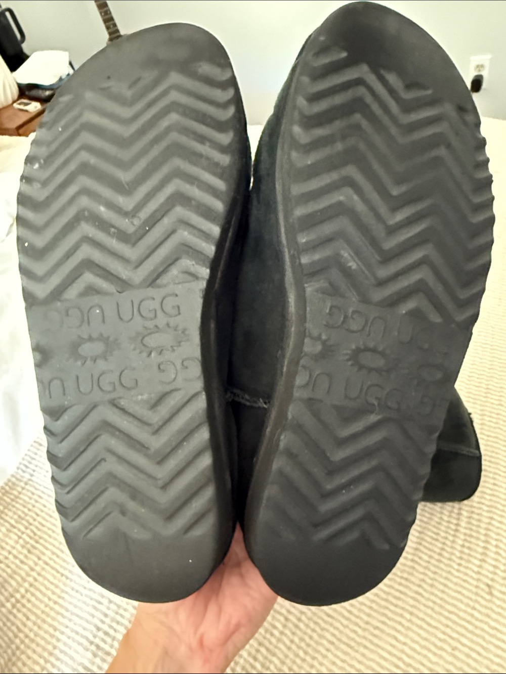 UGG Australia Classic Tall Suede Winter Boots Black - Picture 4 of 5